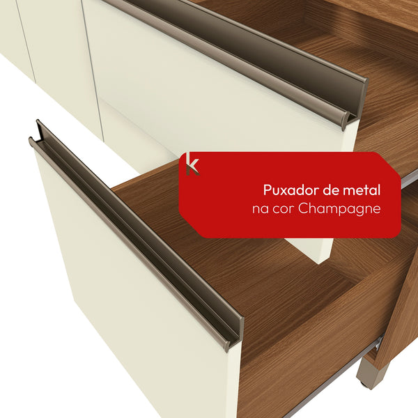 Cocina Integral Kappesberg 192.5cm Canela/Blanco Sin Tarja