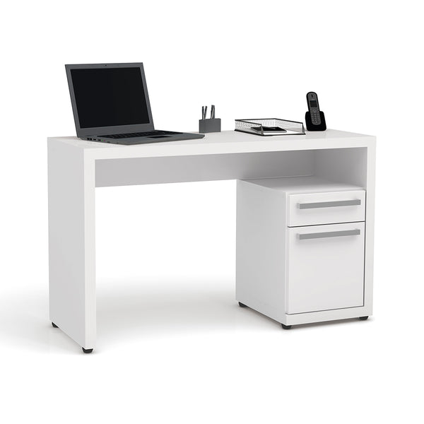 Escritorio Oficina Kappesberg 120cm c/ Cajón y Puerta Blanco