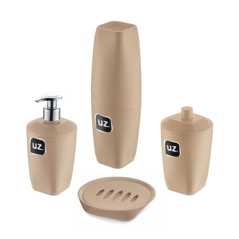 Set baño 4 piezas organizador UZ Utilidades café